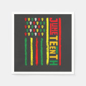 Jüdische Flagge feiert Schwarze Freiheit 1865 Serviette (Vorderseite)