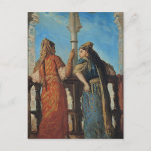 Jüdische Frauen auf dem Balkon, Algier, 1849 Postkarte