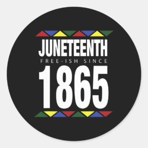 Jüdische Freizeit seit dem Unabhängigkeitstag 1865 Runder Aufkleber