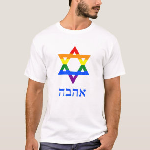 Jüdische Gay-Geschenkstern der hebräischen Liebe T-Shirt