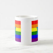 Jüdische Gay Pride-Flagge Kaffeetasse (Mittel)