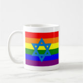Jüdische Gay Pride-Flagge Kaffeetasse (Links)
