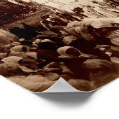 Jüdische Gebete an der Mauer in Jerusalem Poster (Ecke)