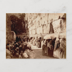 Jüdische Gebete an der Mauer in Jerusalem Postkarte