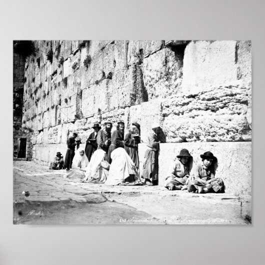 Jüdische Gebete in der Western-Mauer, Jerusalem Poster (Vorne)