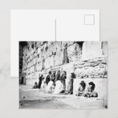 Jüdische Gebete in der Western-Mauer, Jerusalem Postkarte (Vorne/Hinten)