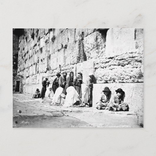Jüdische Gebete in der Western-Mauer, Jerusalem Postkarte (Vorderseite)