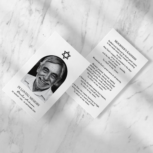 Jüdische Gedenkkarten für das moderne Foto Visitenkarte