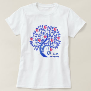Jüdische Geschenk-T - Shirts des neuen Jahr- Ros