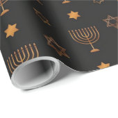 Jüdische goldene Candlesticks Stars von David Hanu Geschenkpapier (Rolleneckpunkt)