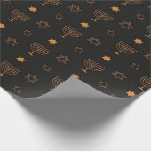 Jüdische goldene Candlesticks Stars von David Hanu Geschenkpapier (Ecke)