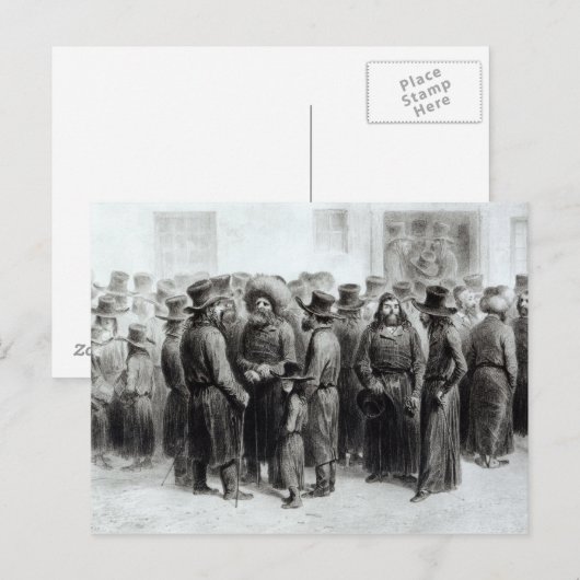 Jüdische Händler und Händler Postkarte (Vorne/Hinten)