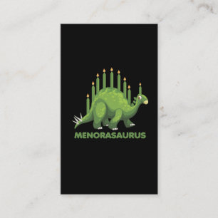 Jüdische Hanukka Dinosaurier Menorah Juden Dino F Visitenkarte