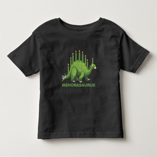 Jüdische Hanukka Dinosaurier Menorah Juden Dino Fa Kleinkind T-shirt (Vorderseite)