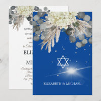 Jüdische Hochzeit Chuppah Elegante Blauer Blume