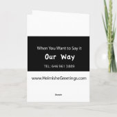 Jüdische Hochzeit, Chuppah Karte (Rückseite)