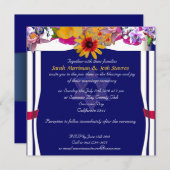 Jüdische Hochzeit der Blumenüberdachung Einladung (Vorne/Hinten)