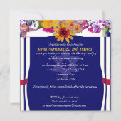 Jüdische Hochzeit der Blumenüberdachung Einladung (Vorderseite)