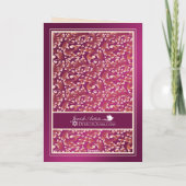 Jüdische Hochzeit Herzlichen Glückwunsch Damask Pl Dankeskarte (Rückseite)