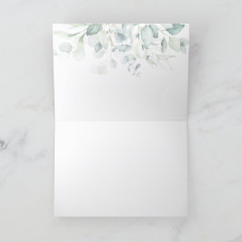 Jüdische Hochzeit heute Rabah Hebrew Eukalyptus Dankeskarte