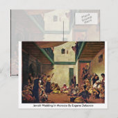 Jüdische Hochzeit in Marokko durch Eugene Delacroi Postkarte (Vorne/Hinten)