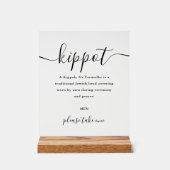 Jüdische Hochzeit Kippot Script Yarmulke Acrylschild (Vorderseite)