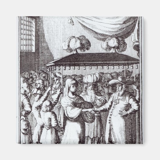 jüdische Hochzeit Magnet (Vorne)