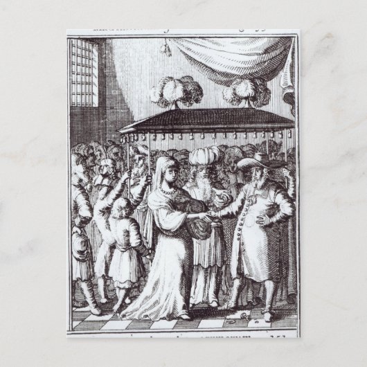 jüdische Hochzeit Postkarte (Vorderseite)