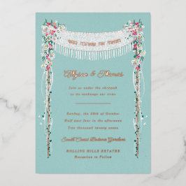 Jüdische Hochzeit Romantik unter der Tschuppa Folieneinladung