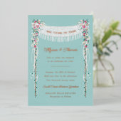 Jüdische Hochzeit Romantik unter der Tschuppa Folieneinladung (Stehend vorne)