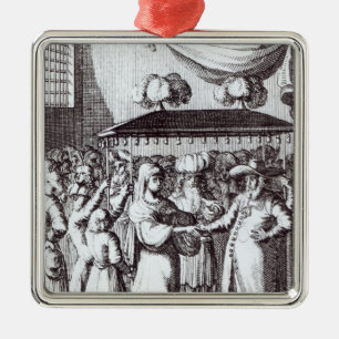 Jüdische Hochzeit Silbernes Ornament