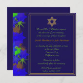 Jüdische Hochzeit Star von David Einladung (Vorne/Hinten)