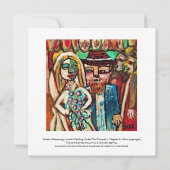 Jüdische Hochzeit unter der Tschuppa : Weiß Einladung (Rückseite)