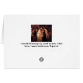 Jüdische Hochzeit - Vintage Kunst von Israel (Rückseite Horizontal)