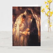 Jüdische Hochzeit - Vintage Kunst von Israel Karte (Gelbe Blume)
