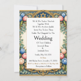 Jüdische Hochzeitseinladung Traditionell Modern Ei Einladung