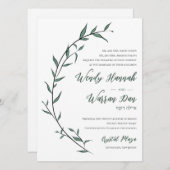 Jüdische Hochzeitseinladung von Wispy Blume Einladung (Vorne/Hinten)
