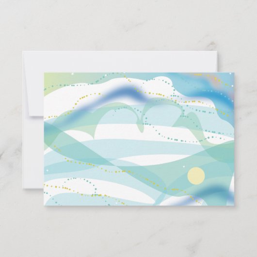 Jüdische Hochzeitskarte für Braut und Bräutigam Pa Einladung (Rückseite)