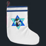Jüdische Katzen-Sterne Kleiner Weihnachtsstrumpf<br><div class="desc">Jüdischer Stern und entzückende Katze,  die Ihnen glückliche jüdische Feiertage wünscht.</div>
