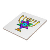 Jüdische Kerzenständer Fliese (Seite)