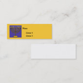 Jüdische Kontakt-Karten Telefonnummerkarte (Vorne/Hinten)