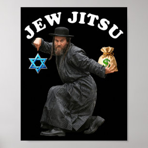 jüdische Kostüm-Hanukkah-Kleidung Rabbi Horah-Tanz Poster