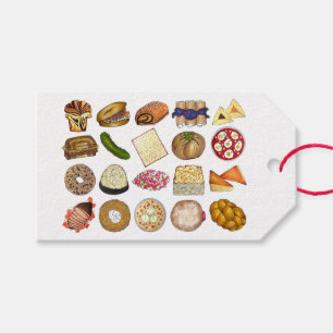 Jüdische Küche Feiertag Abendessen Fossilien Print Geschenkanhänger