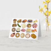 Jüdische Küche Feiertag Abendessen Fossilien Print Karte (Gelbe Blume)