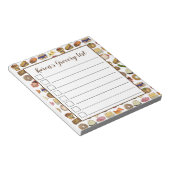 Jüdische Küche Feiertag Abendessen Fossilien Print Notizblock (angewinkelt)