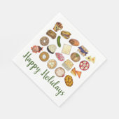 Jüdische Küche Happy Holidays Dinner Serviette (Ecke)