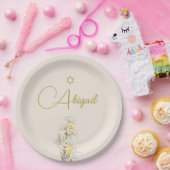 Jüdische Mädchenjunge mit Wasserfarbenkennzeichnun Pappteller (Party)