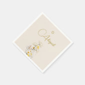 Jüdische Mädchenjunge mit Wasserfarbenkennzeichnun Serviette (Ecke)