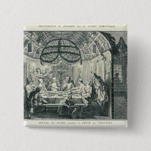 Jüdische Mahlzeit während des Festes der Button (Vorderseite)