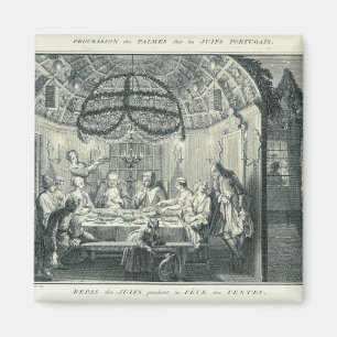 Jüdische Mahlzeit während des Festes der Magnet